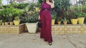 Magenta Jumpsuit without Belt
