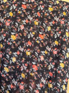 Floral Print Raw fabric