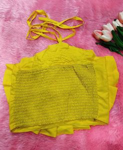 Yellow Rose Halter Top