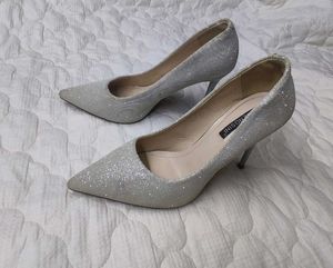 Sparkling Silver Heels