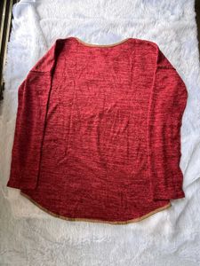 Red Long Sleeve Top