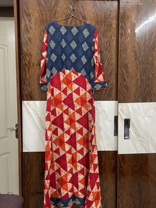 Geometric Print Long Kurta