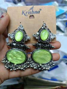 Krishna Green Earrings