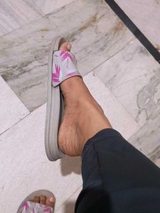 Floral Print Slippers