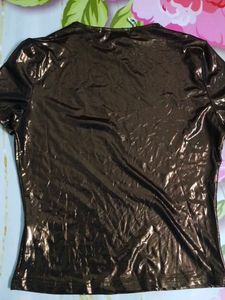 (1107)Metallic Brown Rebellious T-Shirt
