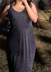 Sparkling Maxi Dress with slit on left side