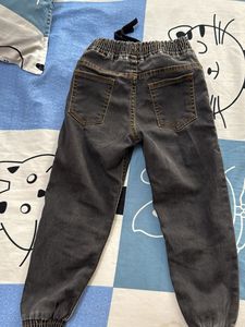 Kids Gray Denim Joggers