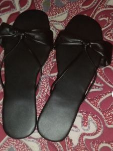 Cute Blue Bow Flats