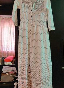 Zigzag Print Maxi Dress
