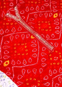 Bandhani Print Kurta with sare