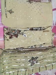 Beatiful Golden Suit With Embroidery.