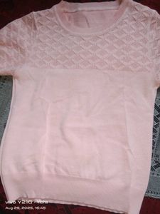 Peach Knit Top