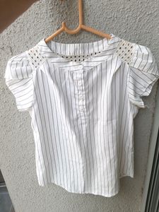 White Striped Top