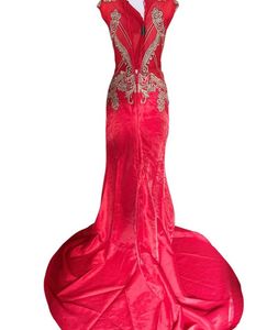 Red &amp; Gold Ethnic Gown🎀❤️🦄