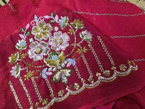 Gorgeous Red Embroidered with handwork Blouse