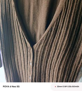 Brown Knit Cardigan