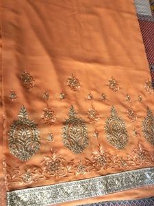 Elegant Orange Saree