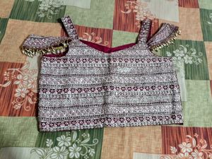 Magenta Embellished Lehenga Set