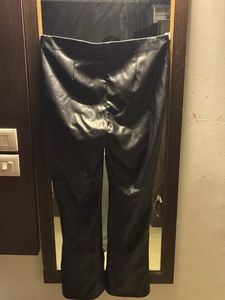 H&amp;M Faux Leather Split Hem Pants