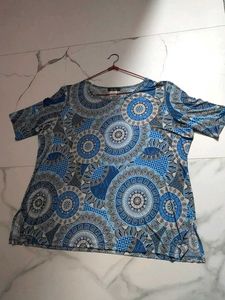 Blue Patterned T-Shirt