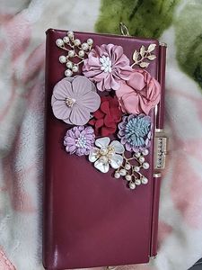 Floral Embellished Clutch