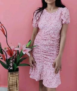 🌷Pink Floral Party Wear Dress💓