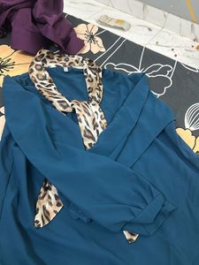 Partywear Teal Colour Top