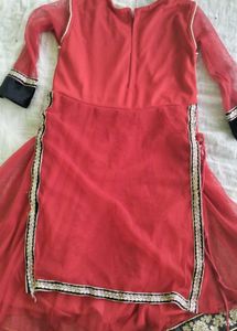 Red &amp; Gold Embroidered Outfit