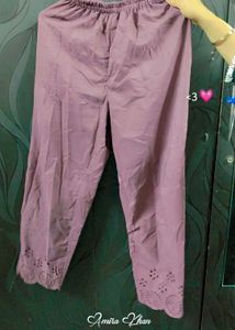A Purple Colour Kurti With Pant