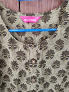 Olive Colour Xl Straight Kurtha