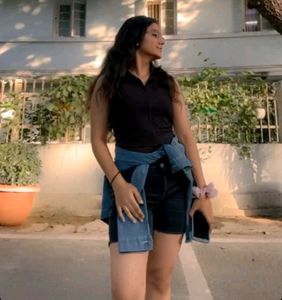 Black Denim Shorts