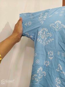 Blue Floral Print Dress
