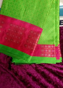 Green &amp; Pink Saree