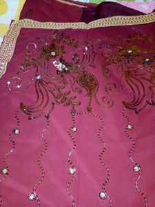 Maroon Saree