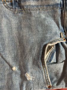 Distressed Denim Shorts