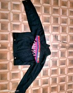 📢OFFER‼️Black Korean Denim Jacket‼️