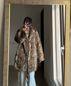 H&amp;M Fluffy Loose Fit Fur Coat