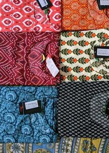 Assorted Print Cotton Kurtis - Set of 7