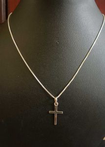 Original Silver Cross Necklace 20 Inch