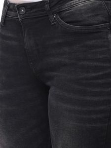 Black straight fit denim