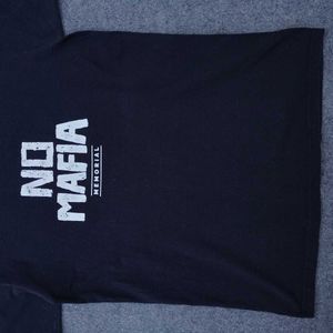 Navi Blue No Mafia Shirt For Mens Thrifted