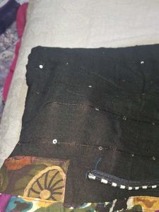 Black Sequence Work Saree