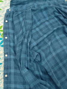 Blue Plaid Flannel Shirt