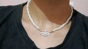 Pearl &amp; Orb Pendant Necklace