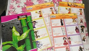 1White Note Book, 3packs Of Chhota Bheem Stickers