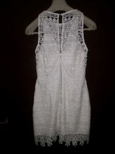 White Lace Mini Dress