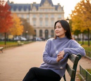 🇨🇦Stylish Purple Patterned Sweater 😊