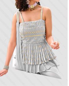 SANCIA Women Georgette Kurta Palazzo Set