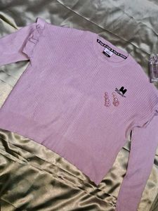 Minnie Mouse Lavender Knit Top
