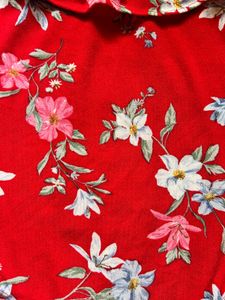 Floral Off Shoulder  Ruffle Bodysuit